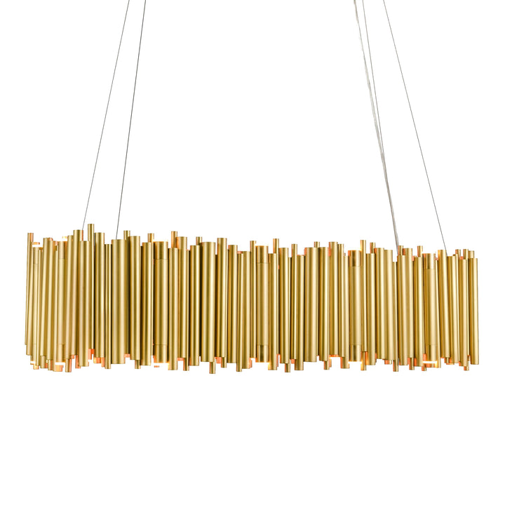Cathedral Oval Pipe Chandelier, Rectangular, by Zeev