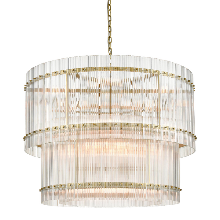 Allure Glass Drum Chandelier, 30", by Zeev