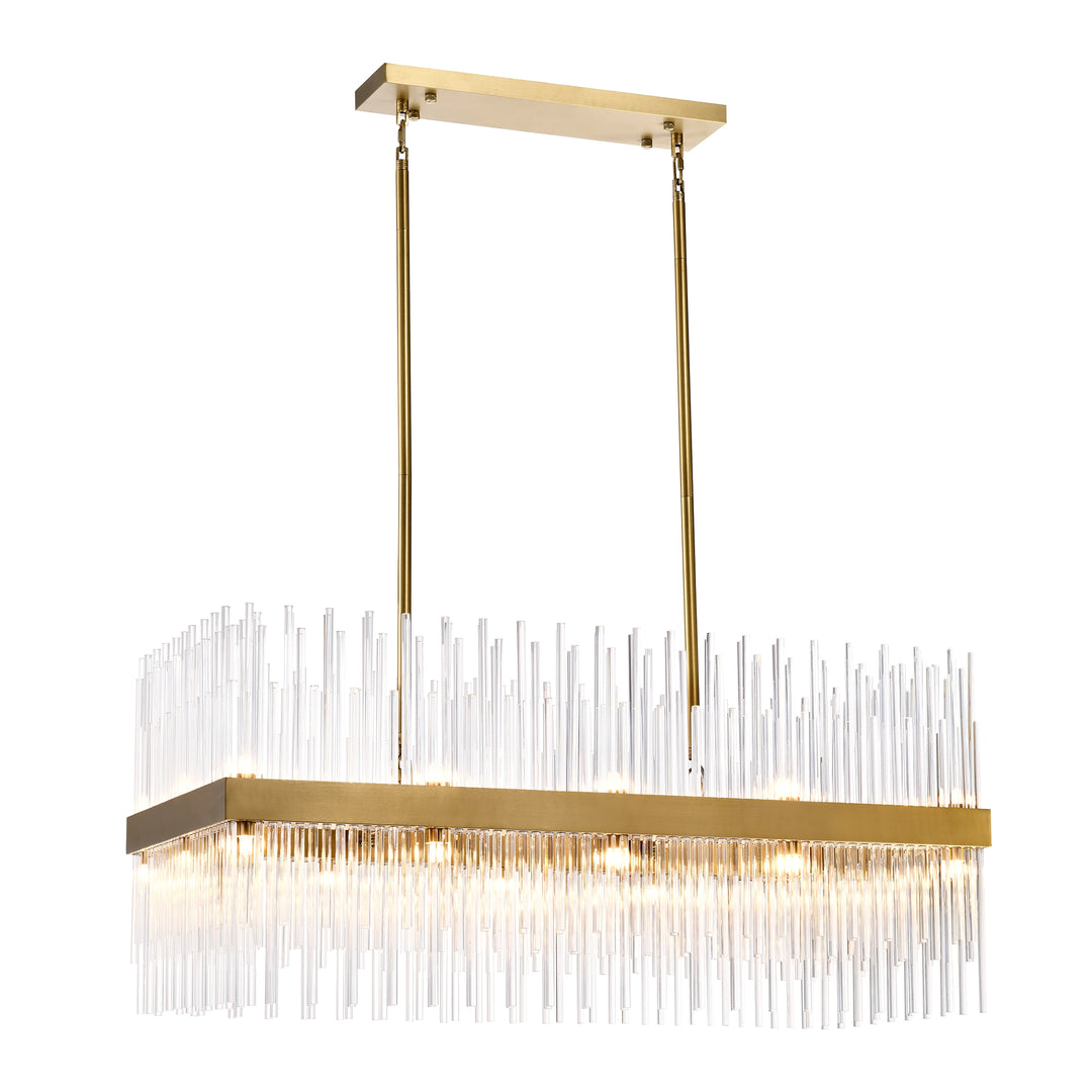 Citadel Rectangular Glass Chandelier by Zeev - view 6