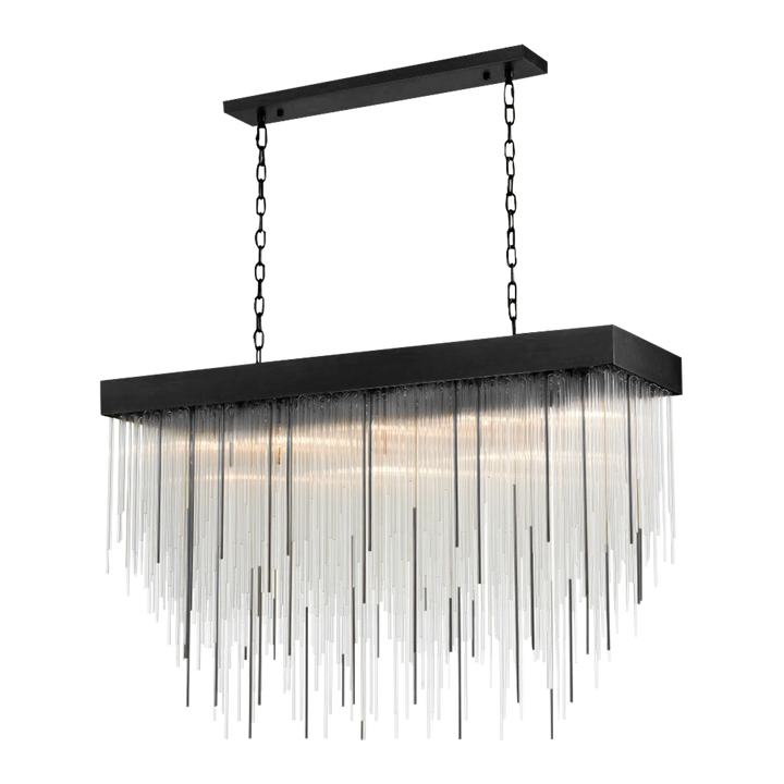 Waterfall Rectangular Glass Chandelier by Zeev - view 16