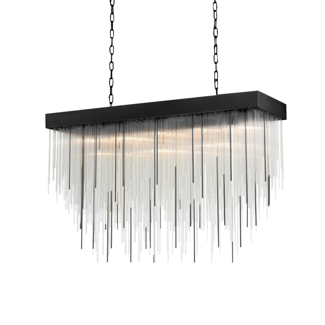 Waterfall Rectangular Glass Chandelier by Zeev - view 13
