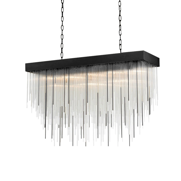 Waterfall Rectangular Glass Chandelier by Zeev - view 13