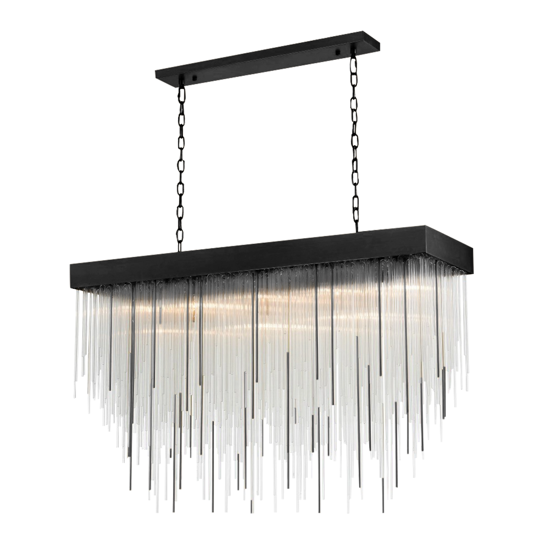 Waterfall Rectangular Glass Chandelier by Zeev - view 33