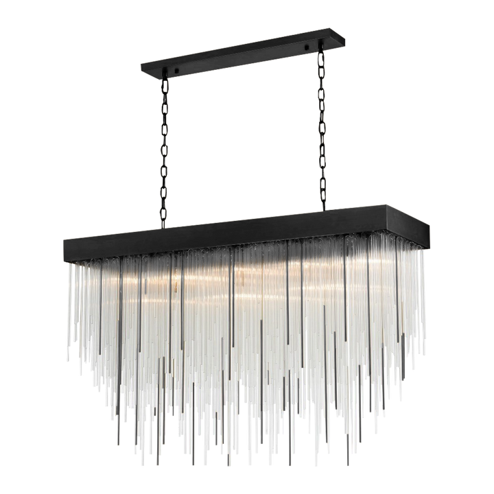 Waterfall Rectangular Glass Chandelier by Zeev - view 33