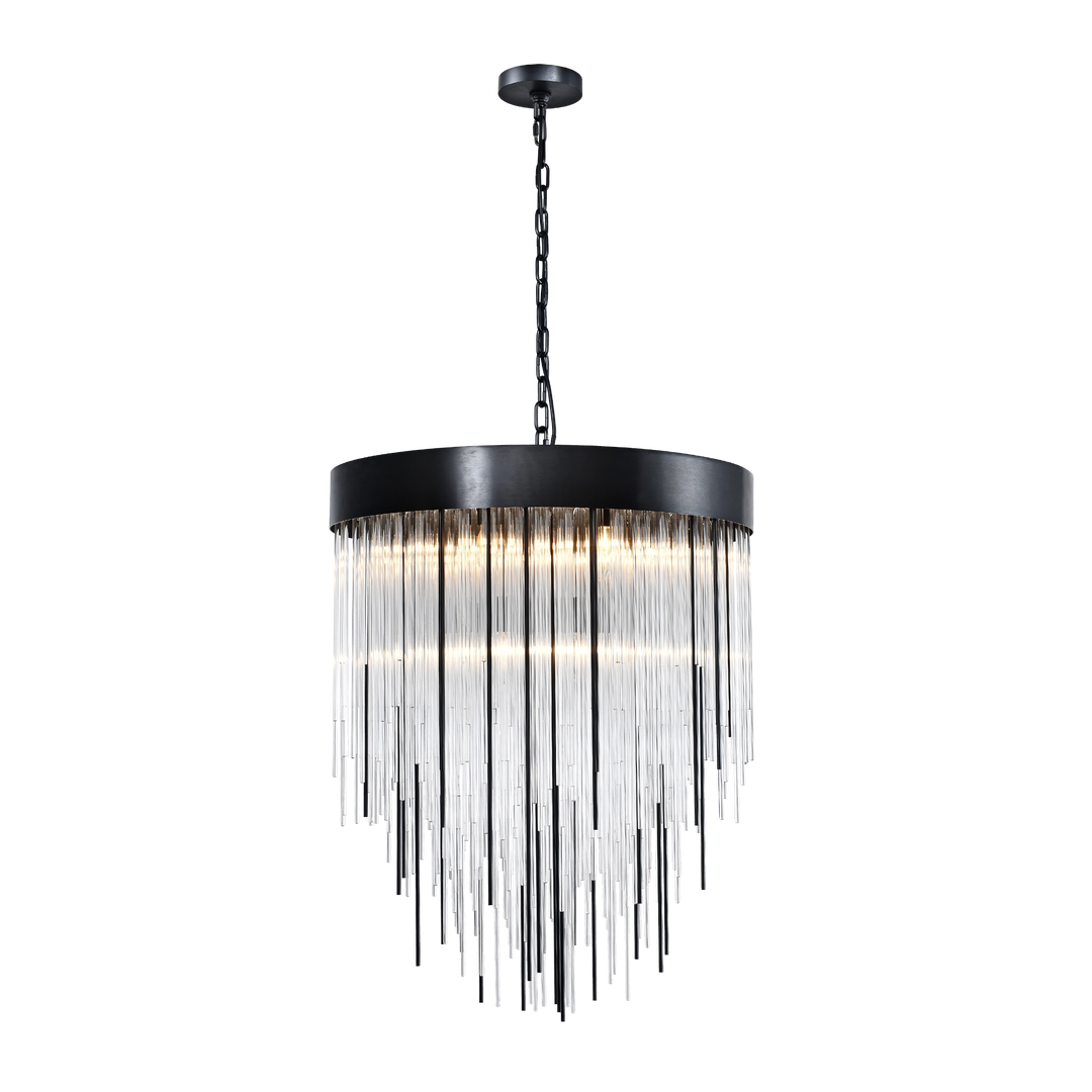 Waterfall Rectangular Glass Chandelier by Zeev - view 45