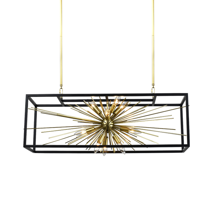 Burst Geometric Sputnik in Aged Brass by Zeev