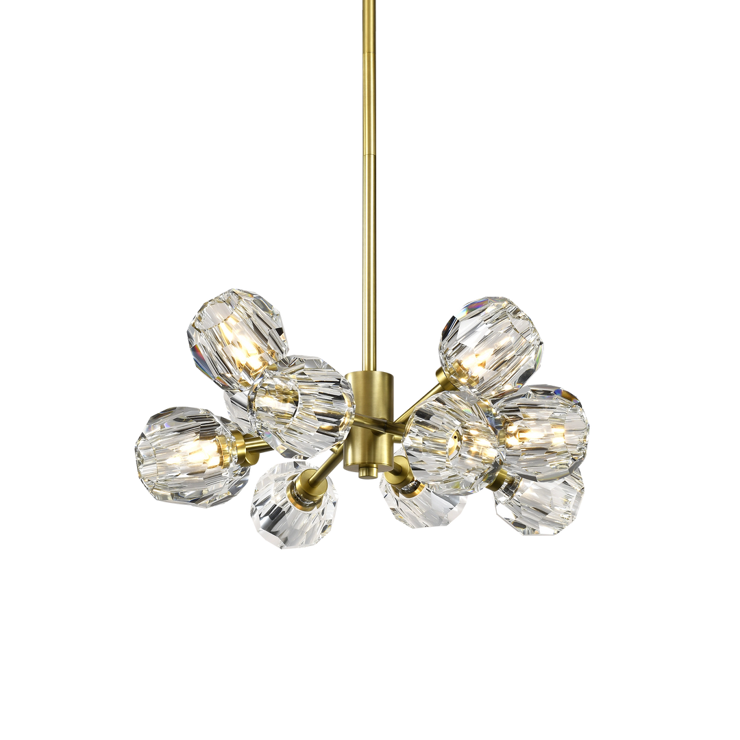 Parisian Crystal Sputnik in Aged Brass by Zeev
