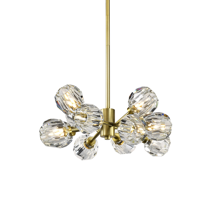 Parisian Crystal Sputnik in Aged Brass by Zeev
