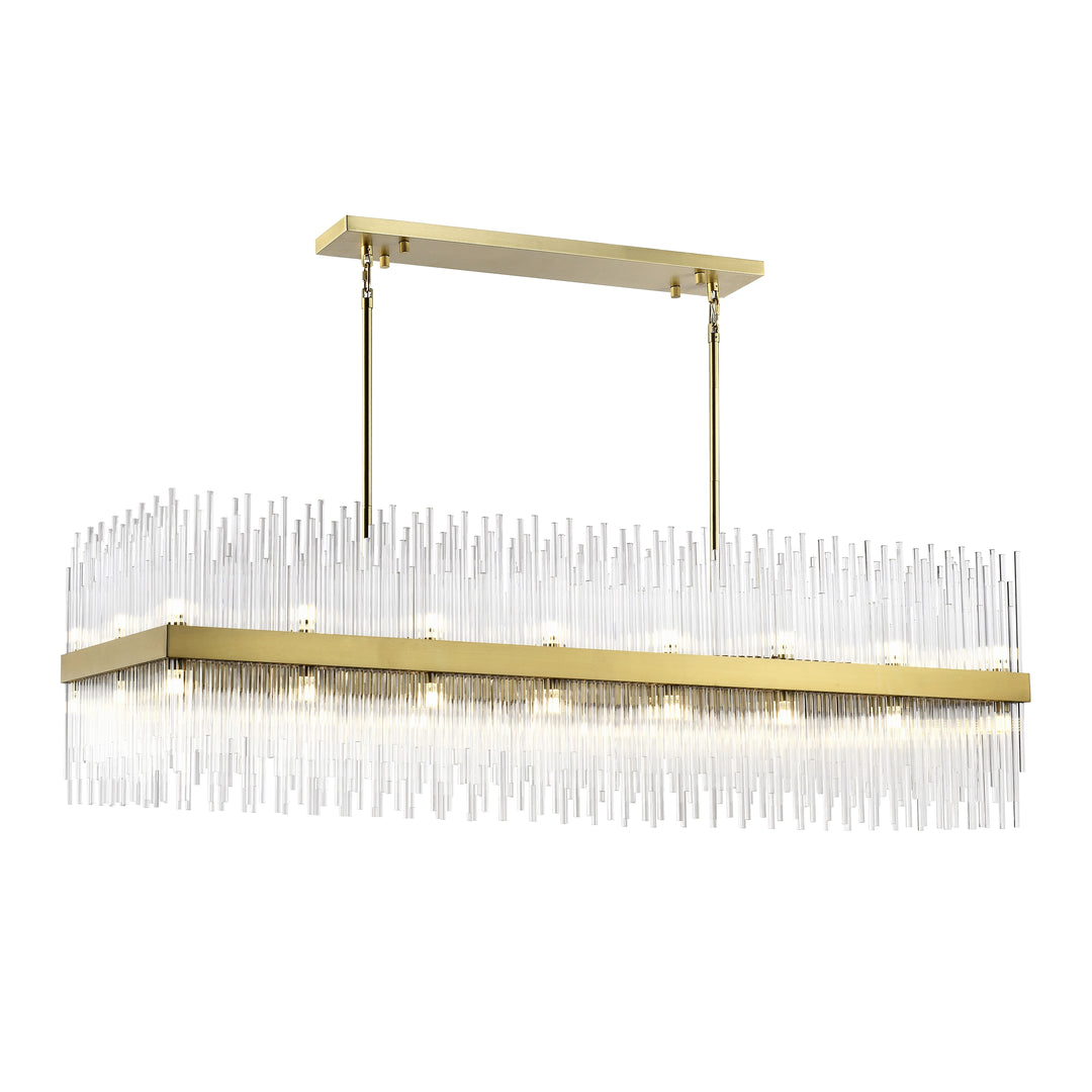Citadel Rectangular Glass Chandelier by Zeev - view 13