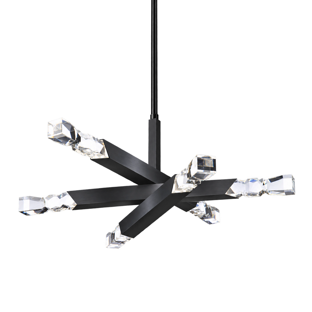 Mamadim Crystal Chandelier in Satin Brushed Black by Zeev