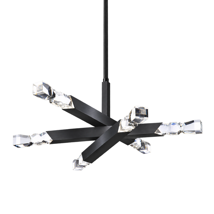 Mamadim Crystal Chandelier in Satin Brushed Black by Zeev