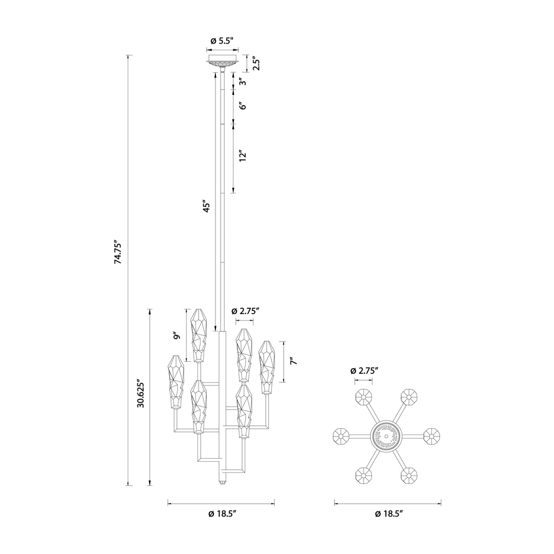 Angelus Crystal Tiered Chandelier by Zeev - view 8