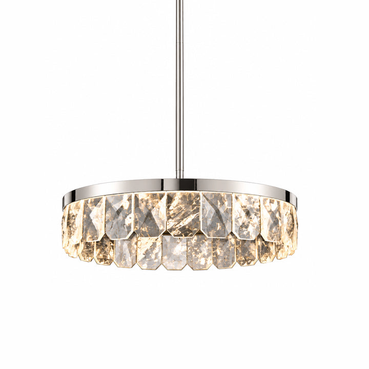 Odraz Infused Crystal Chandelier in Polished Nickel by Zeev