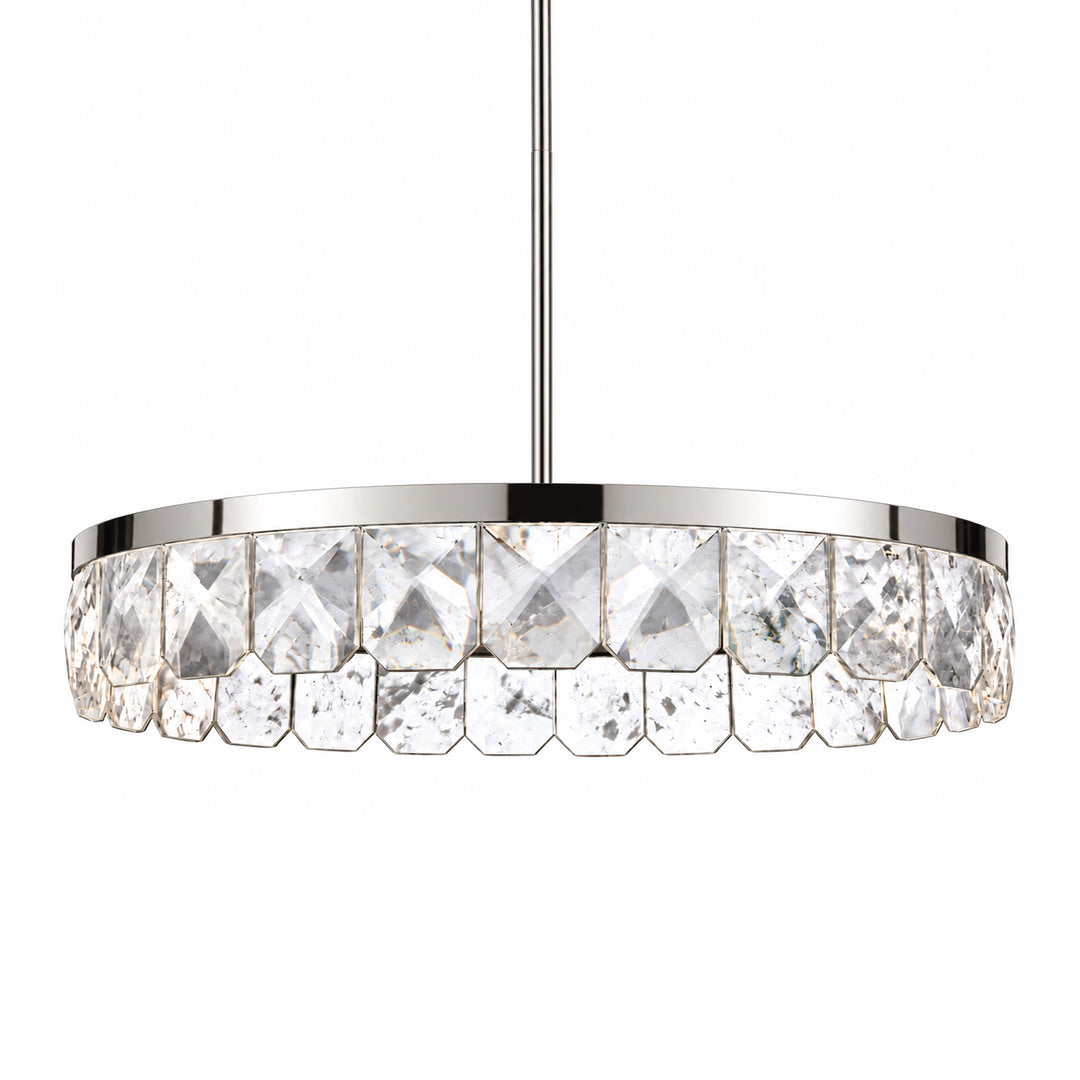 Odraz Infused Crystal Chandelier in Polished Nickel by Zeev