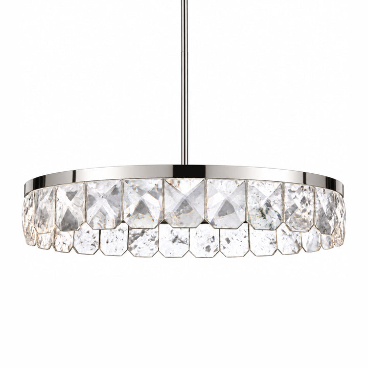Odraz Infused Crystal Chandelier in Polished Nickel by Zeev