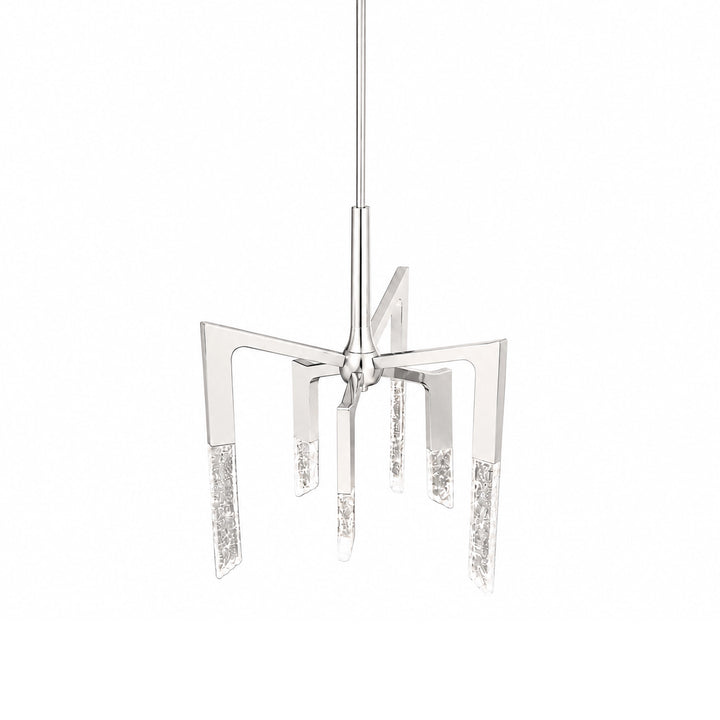 Valenza Reversible Water Glass Chandelier in Polished Nickel by Zeev