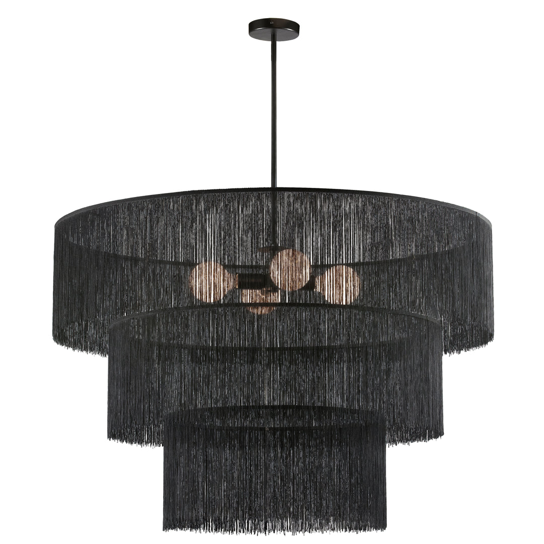 Cadelaria 4 Light Chandelier (CDL-404C) in Matte Black by Dainolite