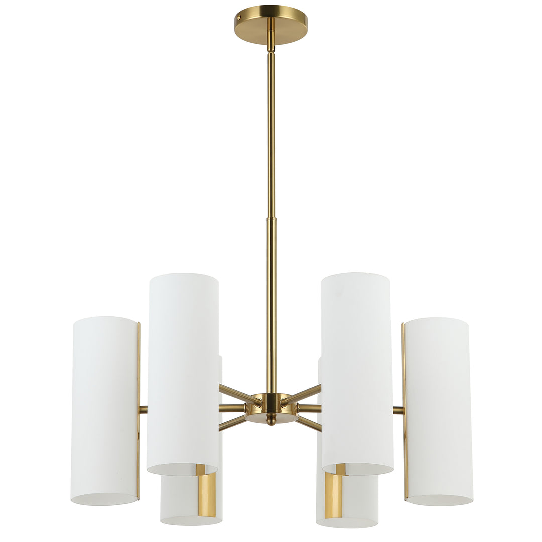 Cleta 6 Light Chandelier in Aged Brass by Dainolite