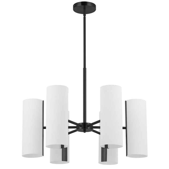 Cleta 6 Light Chandelier in Matte Black by Dainolite