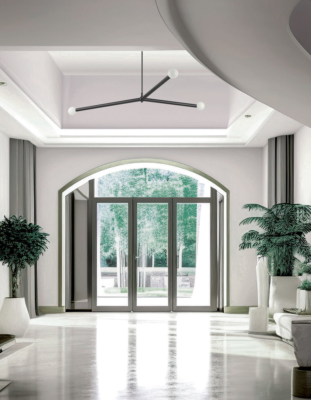 Cerberus 3 Light Pendant by Dainolite - view 4