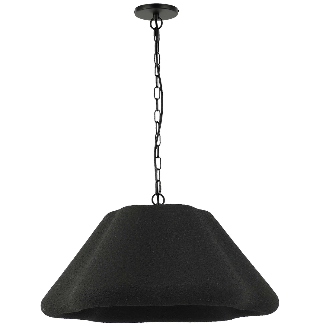 Cecilia 1 Light Pendant in Matte Black by Dainolite