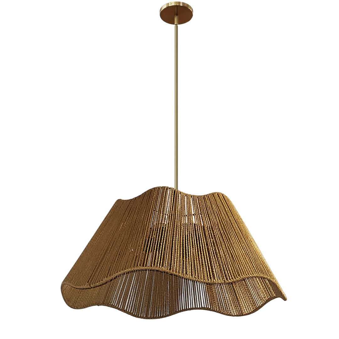 Cagney 3 Light Chandelier in Aged Brass by Dainolite