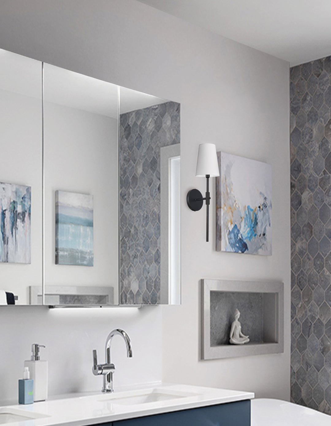 Cinthia 1 Light Wall Sconce (CIN-211W) by Dainolite - view 4