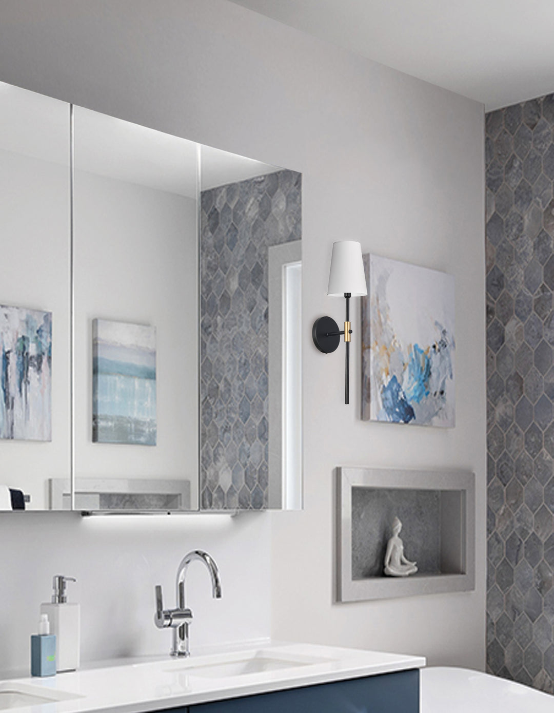Cinthia 1 Light Wall Sconce (CIN-211W) by Dainolite - view 6