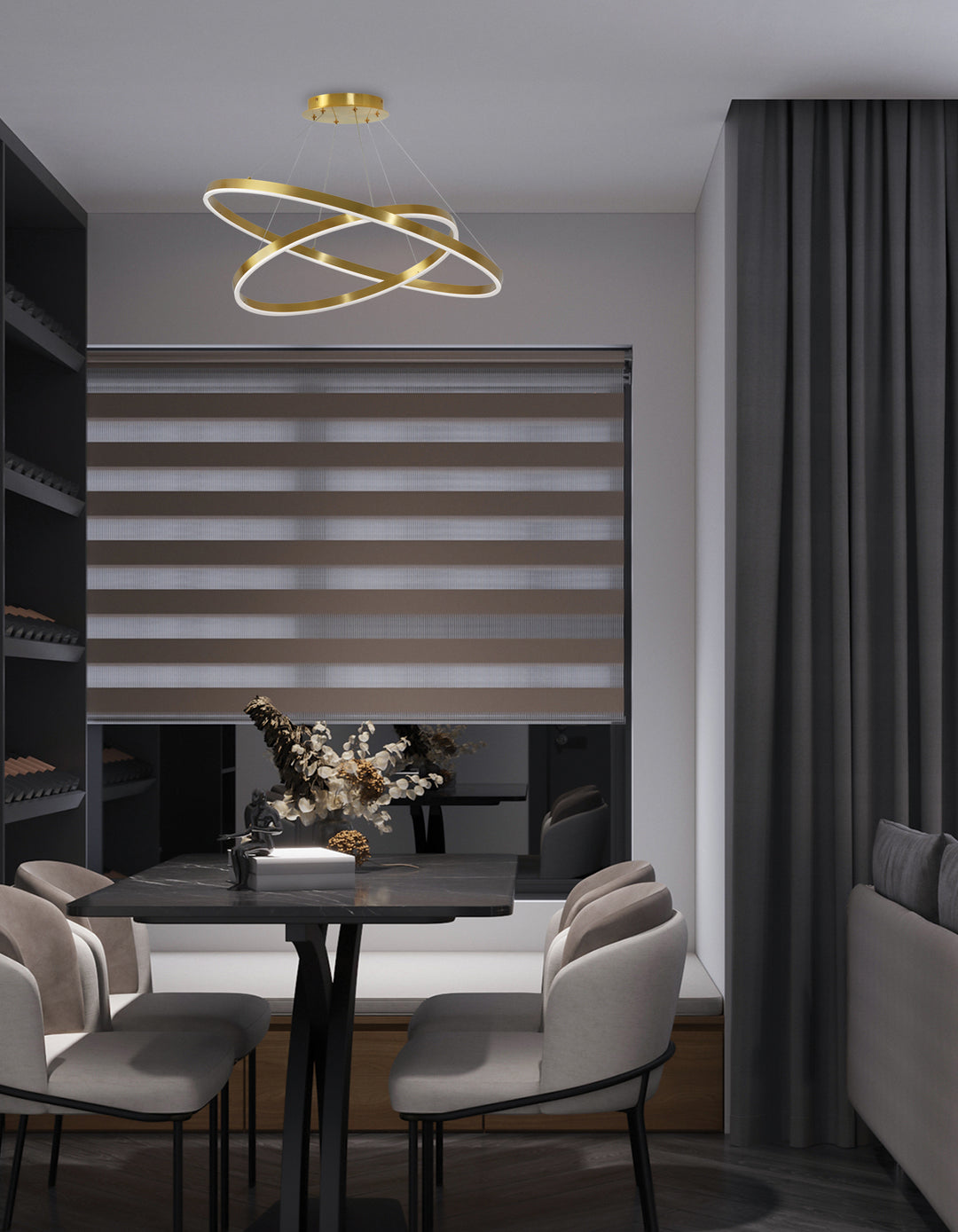 Circulo 103W Chandelier by Dainolite - view 2