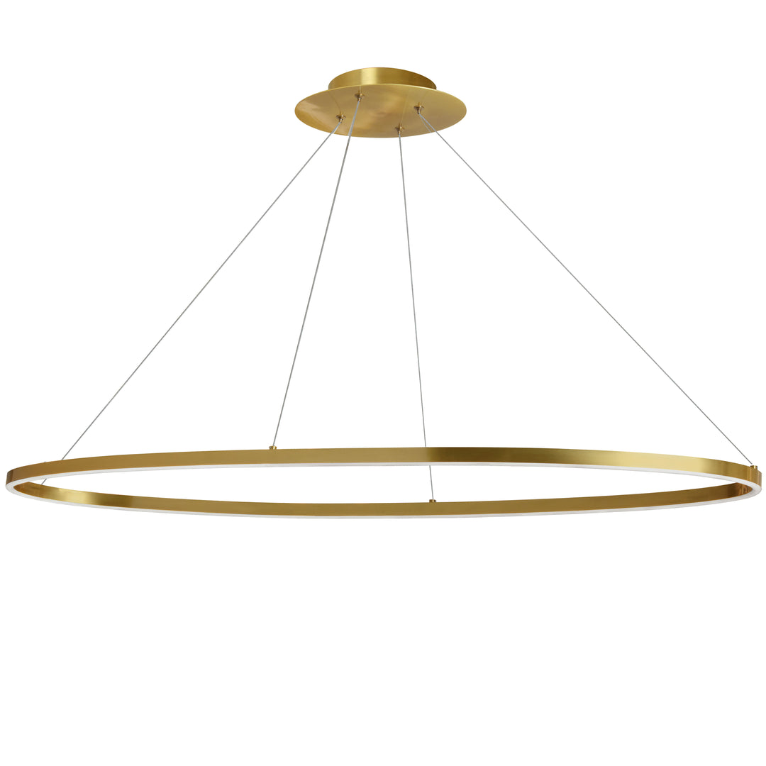 Circulo 56W Horizontal Chandelier in Aged Brass by Dainolite