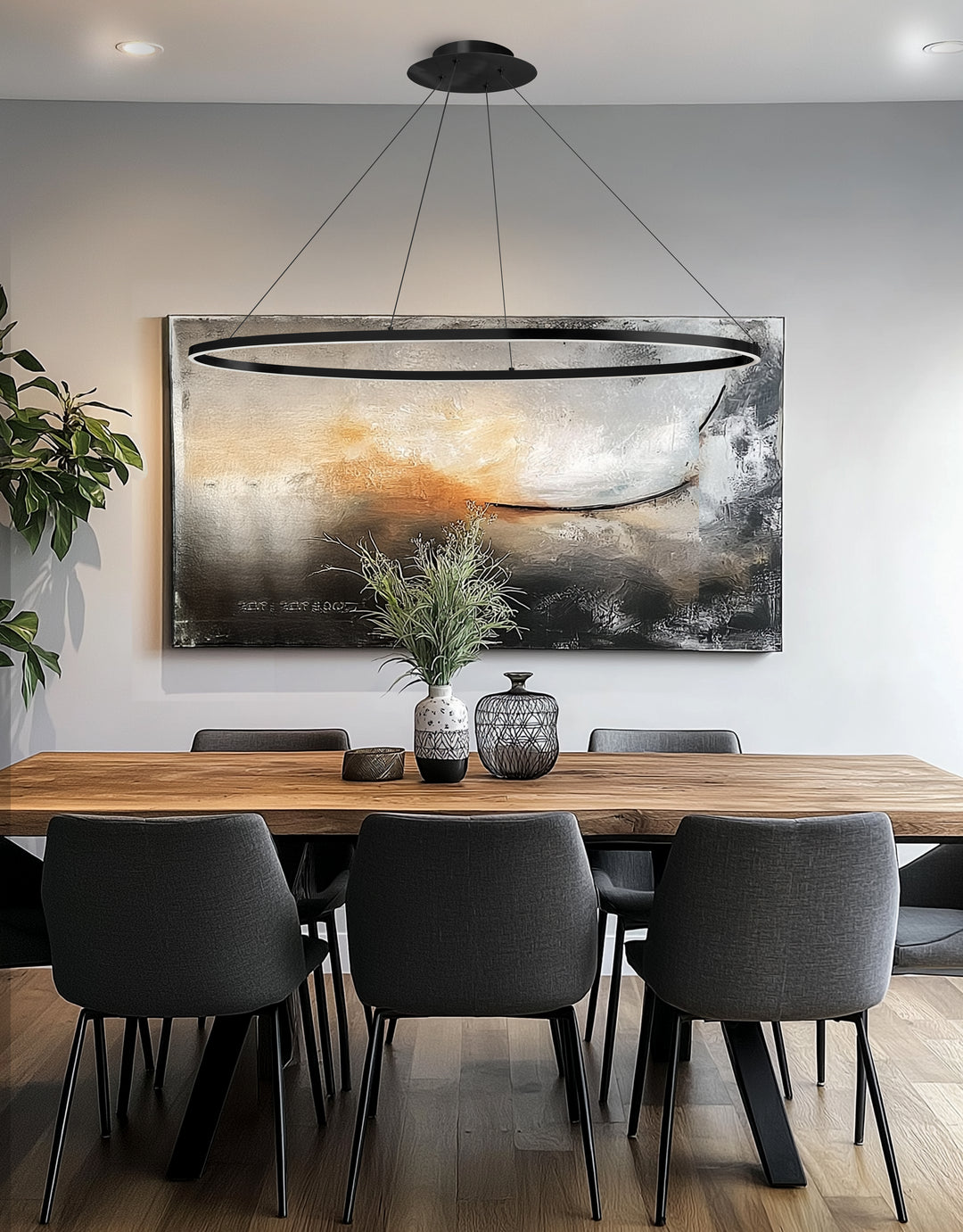 Circulo 56W Horizontal Chandelier by Dainolite - view 3
