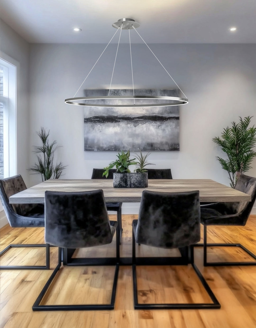 Circulo 56W Horizontal Chandelier by Dainolite - view 5