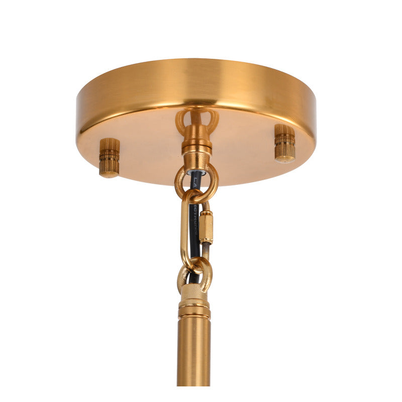 Brass Metal Frame Light Fixture with Clear Glass Shade by Bethel - view 7