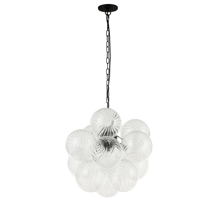 Charlize 3 Light Pendant in Matte Black by Dainolite