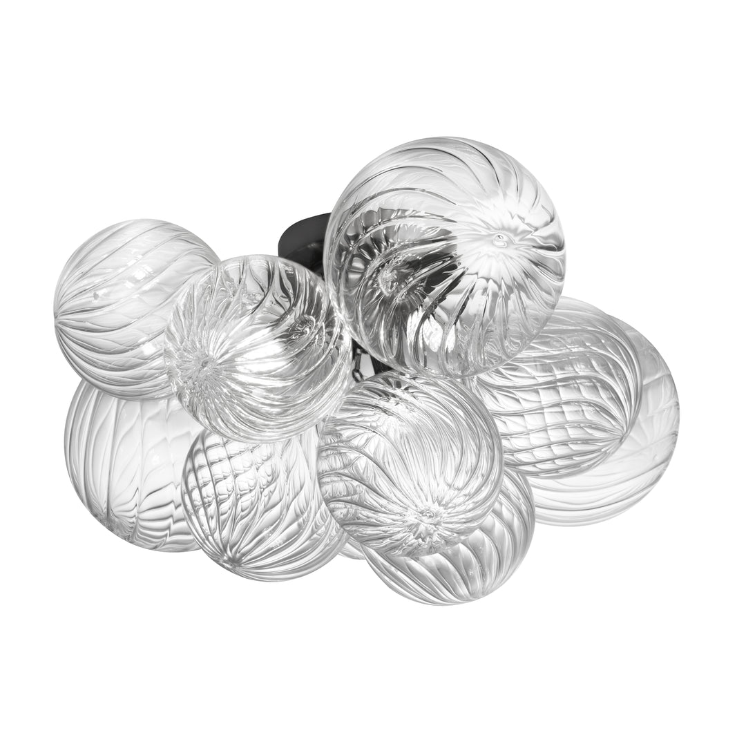 Charlize 3 Light Flush Mount in Matte Black by Dainolite