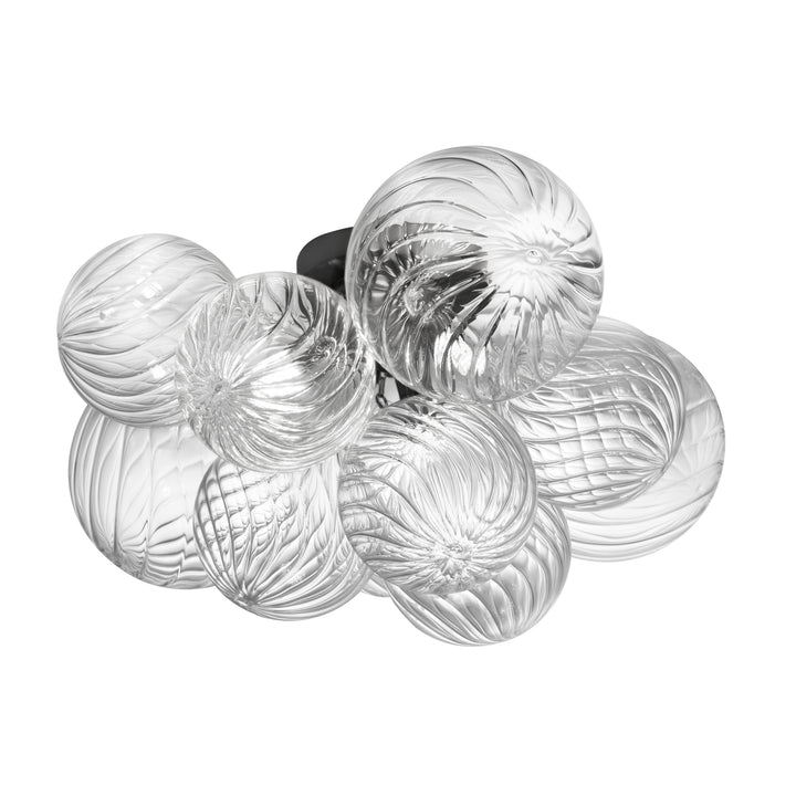 Charlize 3 Light Flush Mount in Matte Black by Dainolite