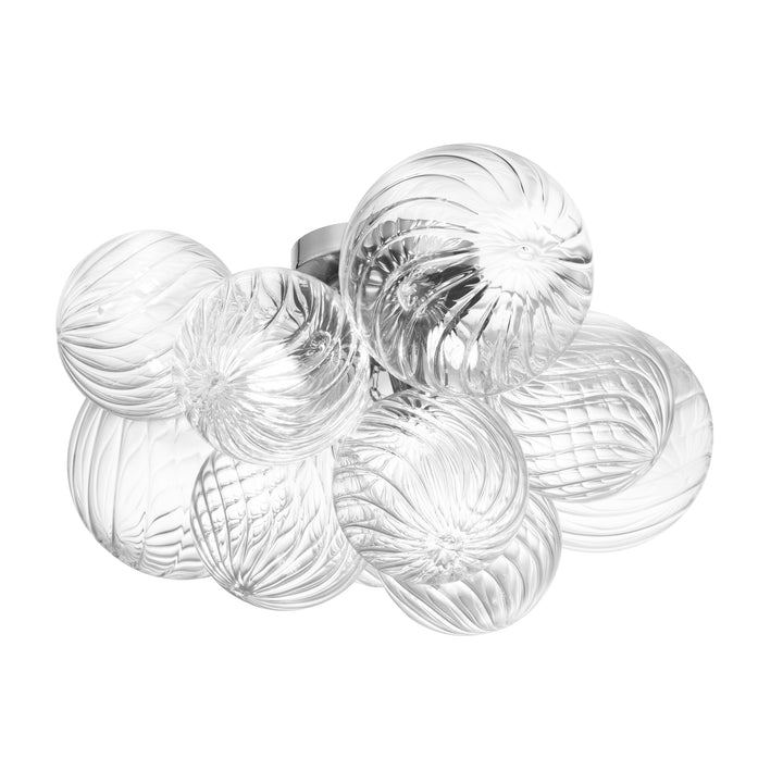Charlize 3 Light Flush Mount in Polished Chrome by Dainolite