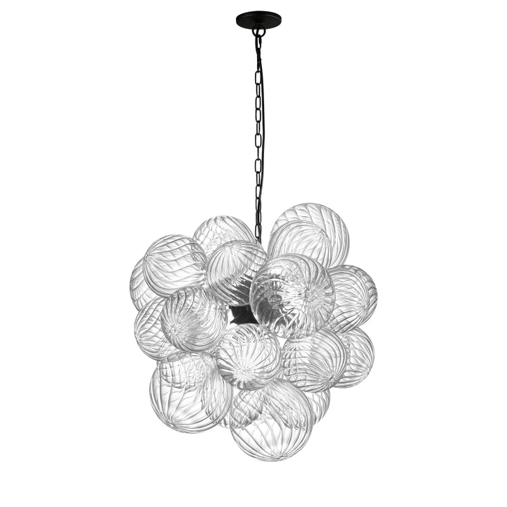 Charlize 6 Light Pendant in Matte Black by Dainolite