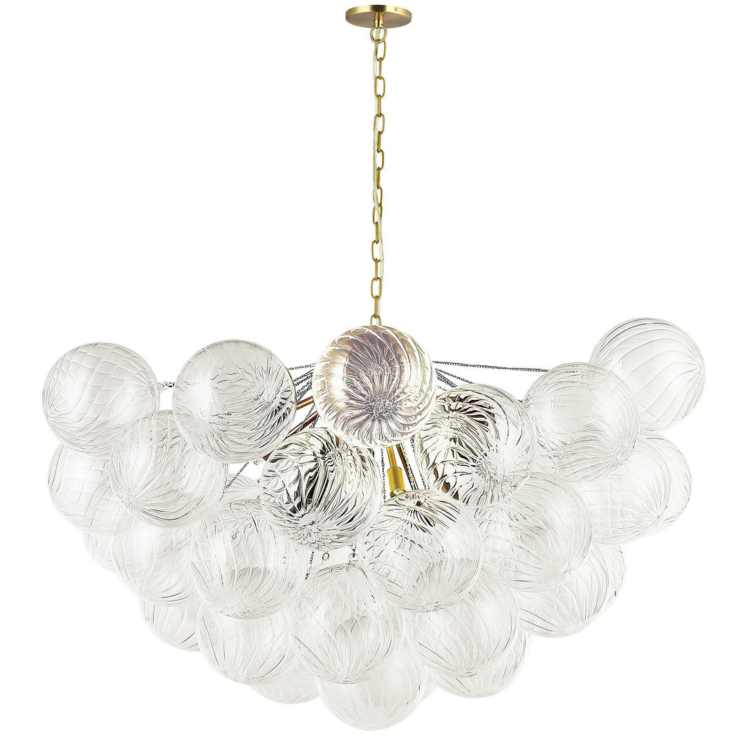 Charlize 12 Light Chandelier in Aged Brass by Dainolite