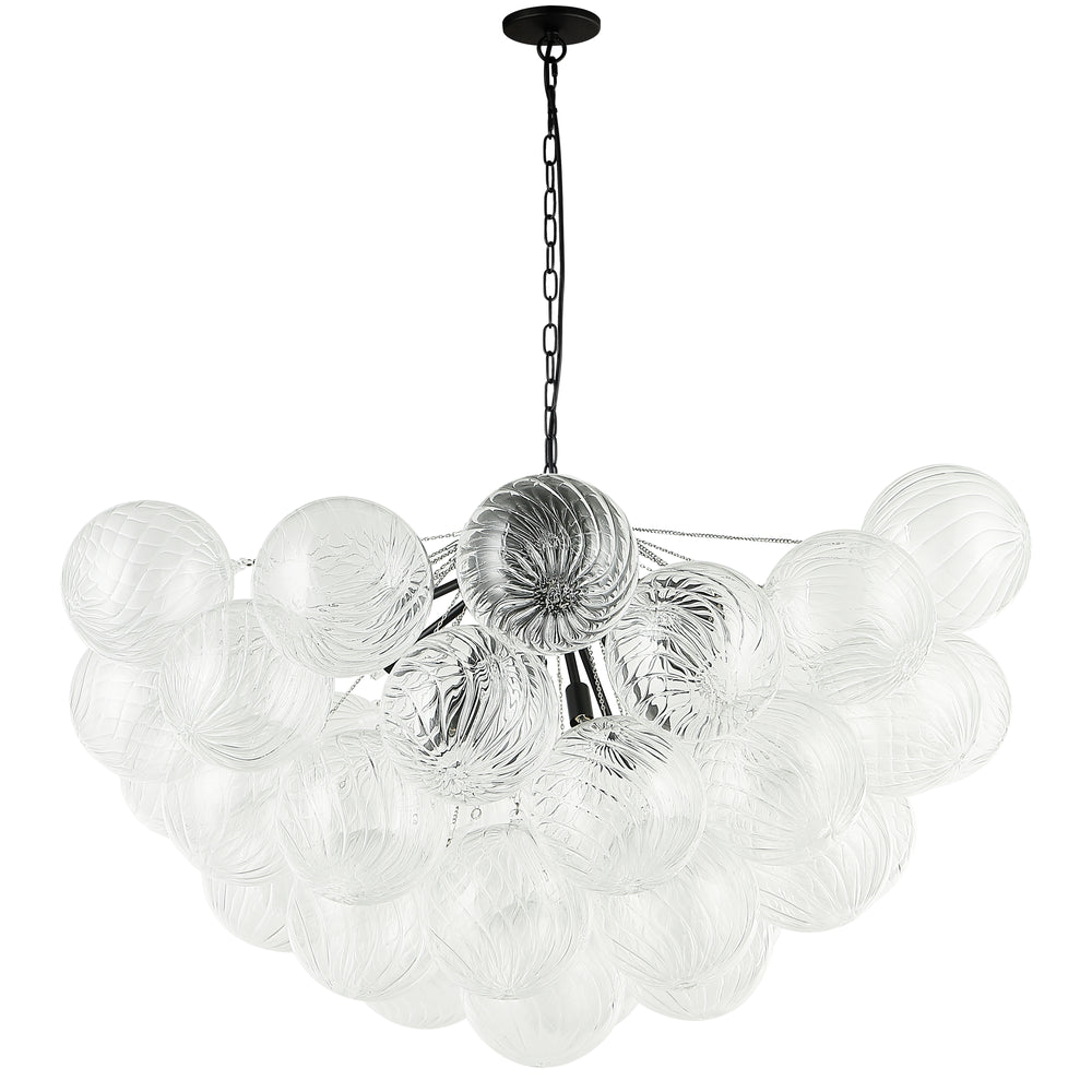 Charlize 12 Light Chandelier in Matte Black by Dainolite