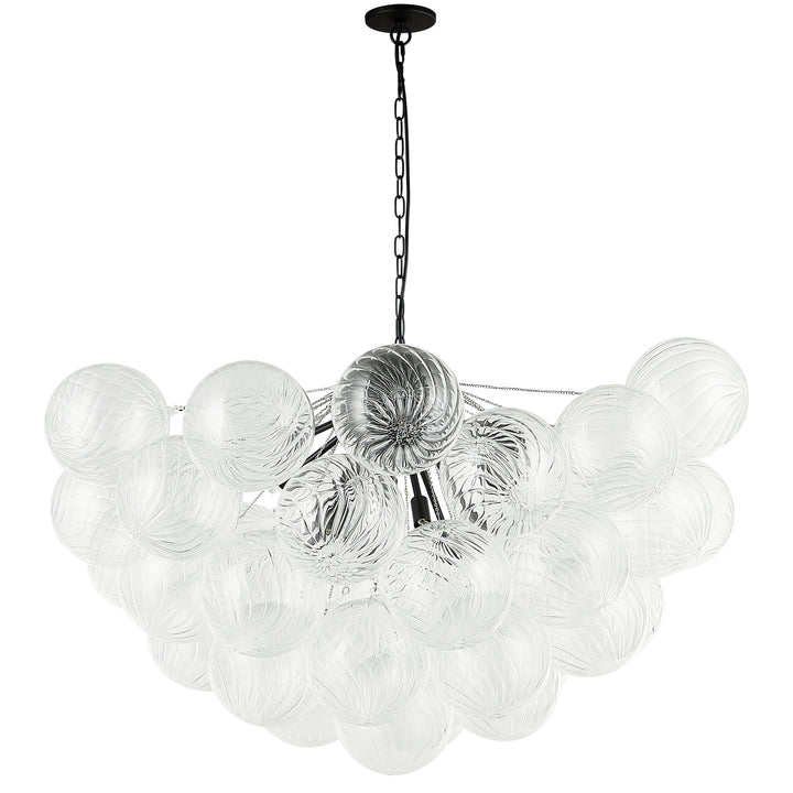 Charlize 12 Light Chandelier in Matte Black by Dainolite