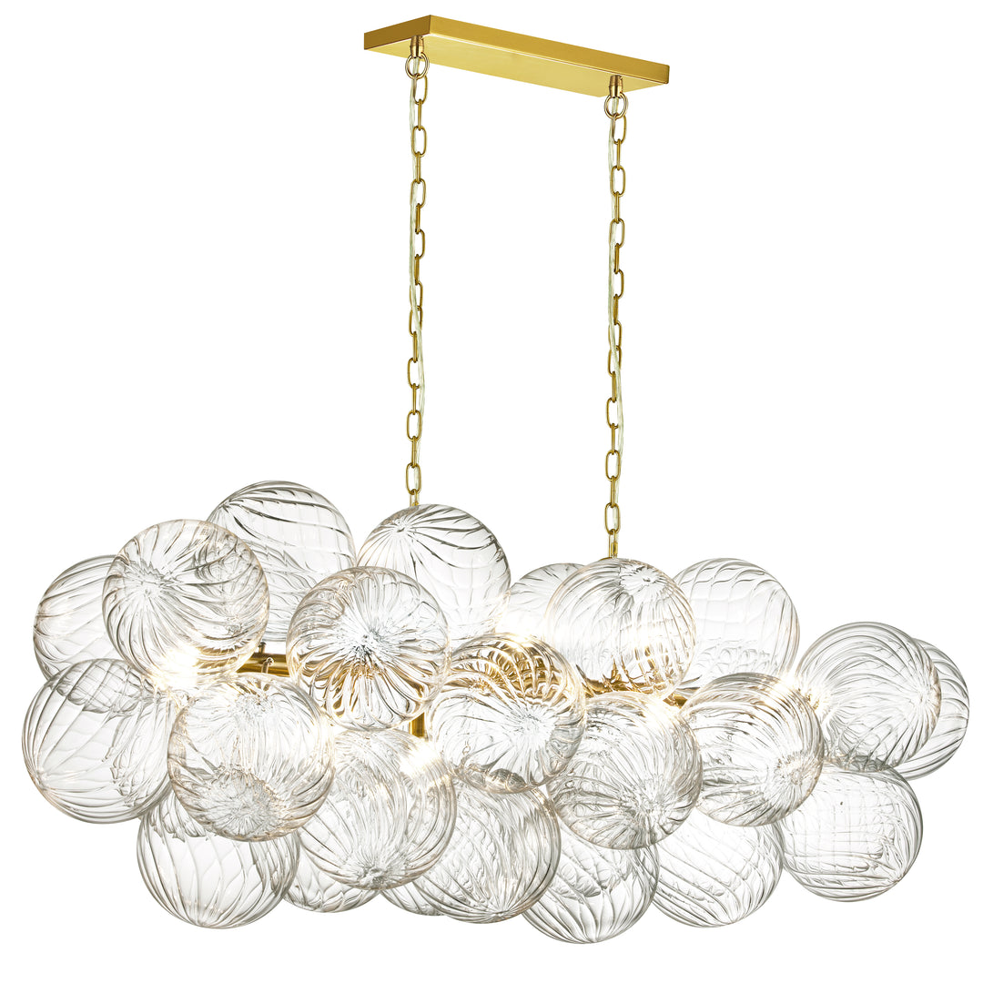 Charlize 10 Light Horizontal Pendant in Aged Brass by Dainolite