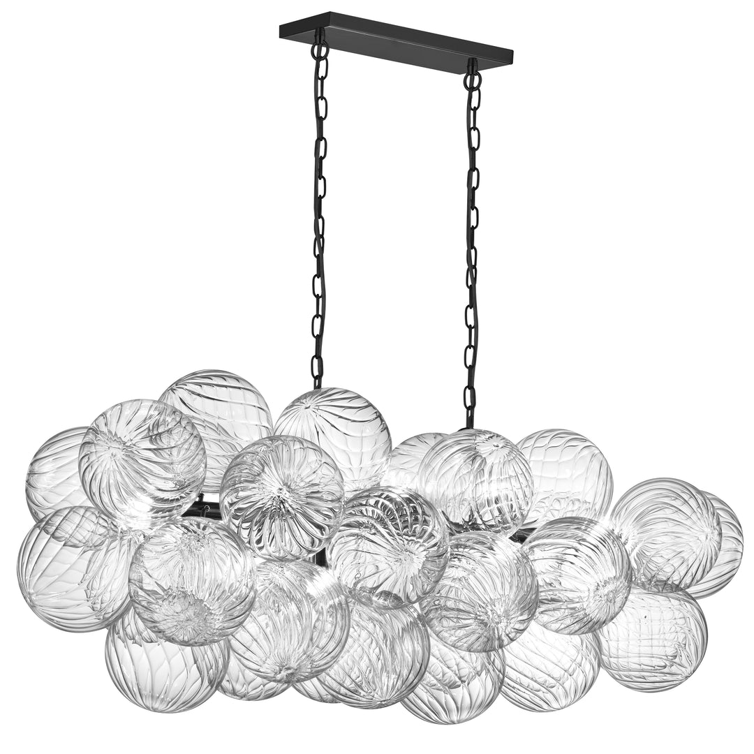 Charlize 10 Light Horizontal Pendant in Matte Black by Dainolite