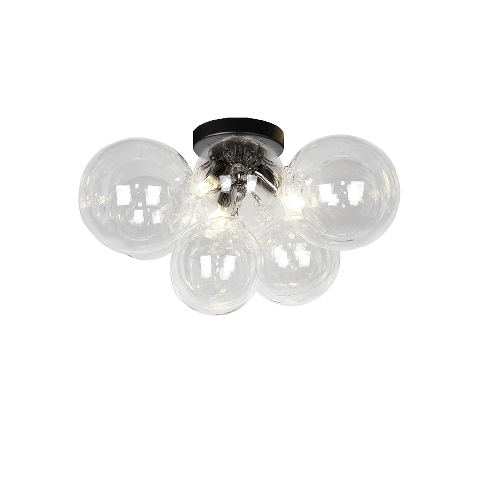 Comet 3 Light Halogen Flush Mount in Matte Black by Dainolite
