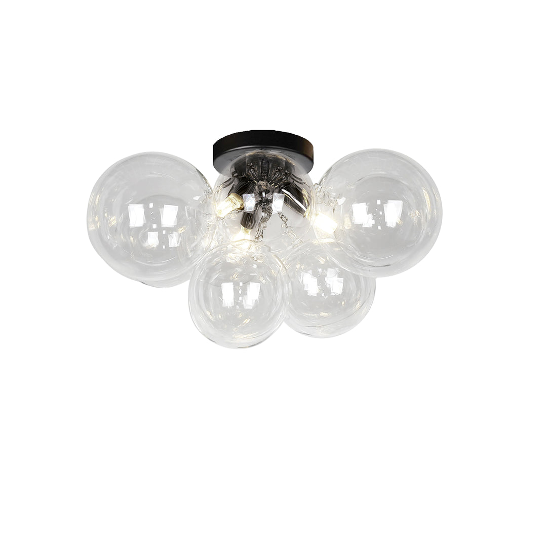 Comet 3 Light Halogen Flush Mount in Matte Black by Dainolite