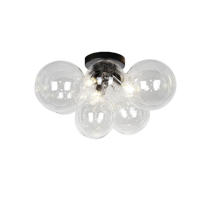 Comet 3 Light Halogen Flush Mount in Matte Black by Dainolite
