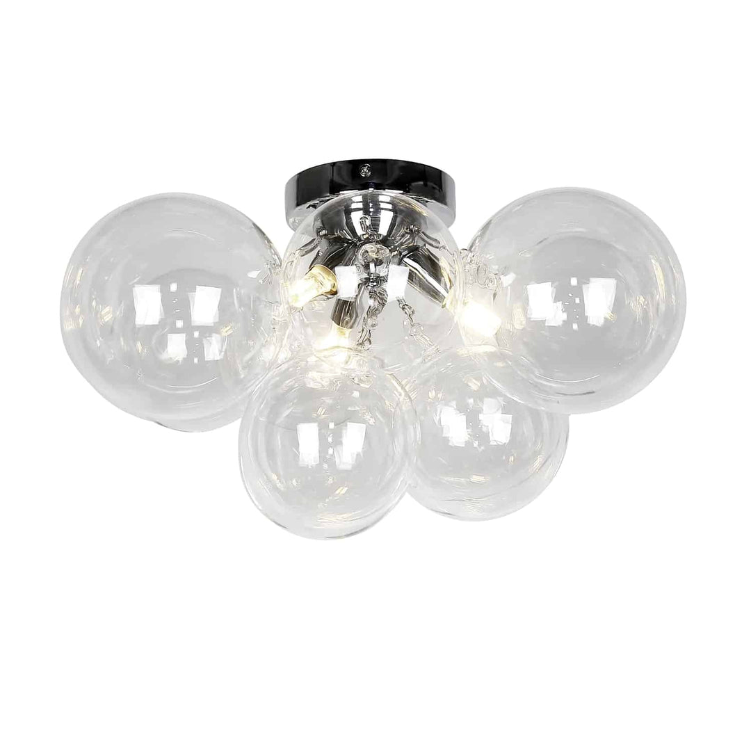 Comet 3 Light Halogen Flush Mount in Polished Chrome by Dainolite