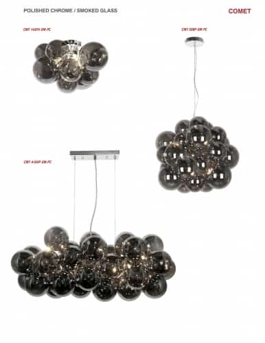 Comet 3 Light Halogen Flush Mount by Dainolite - view 7