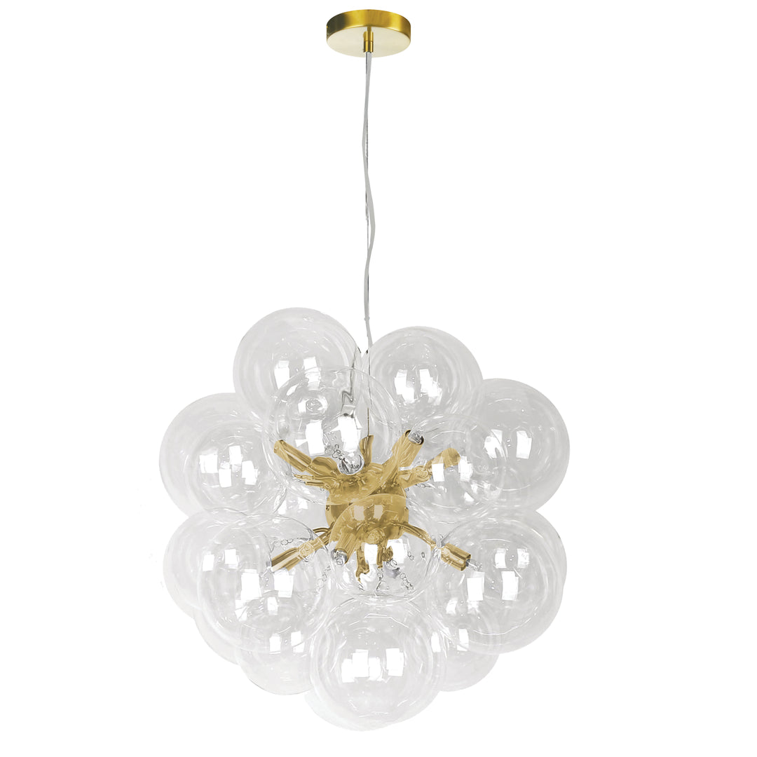 Comet 6 Light Halogen Pendant in Aged Brass by Dainolite