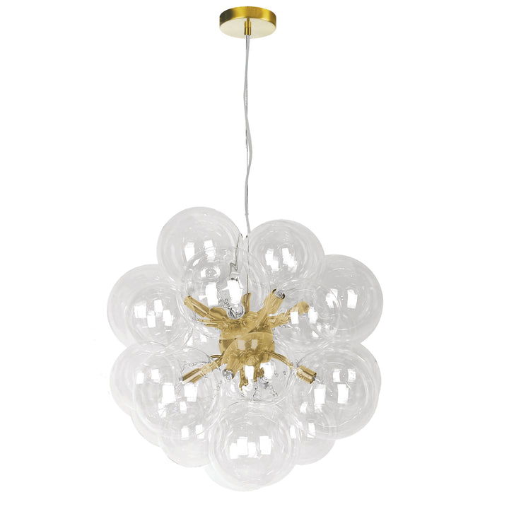 Comet 6 Light Halogen Pendant in Aged Brass by Dainolite